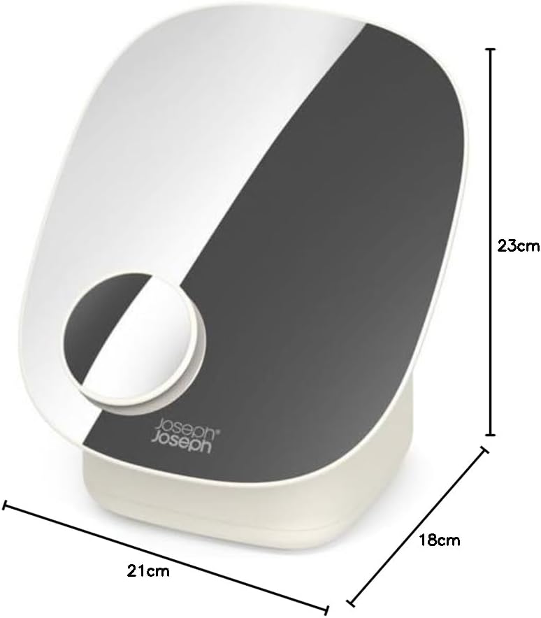 Specchio Con Piedistallo E Organizer Per Cosmetici