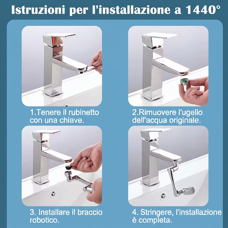 Testa Rubinetto Movibile 1080 Gradi