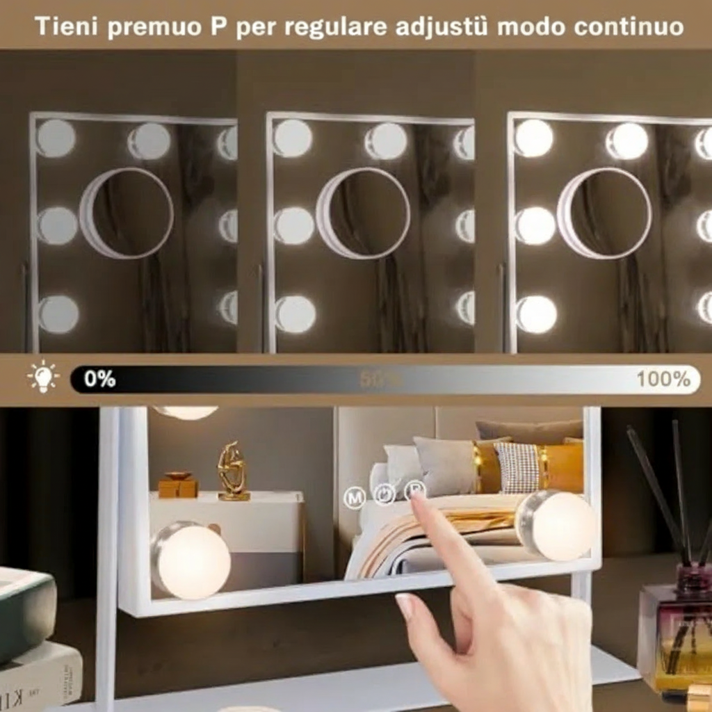 Specchio da trucco con luci 9